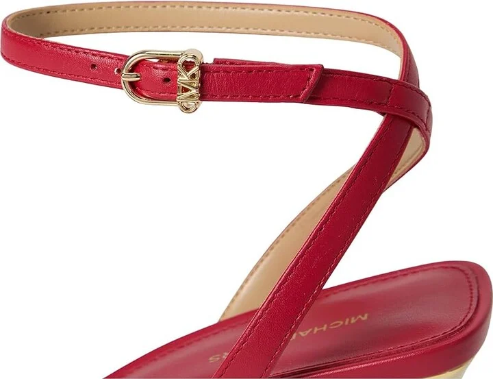 MICHAEL Michael Kors Liana Mid Sandal Women's Sandals Crimson : 5.5 M, Leather - Image 7