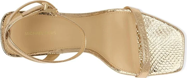 MICHAEL Michael Kors Liana Mid Sandal Women's Sandals Pale Gold : 5.5 M, Leather - Image 2