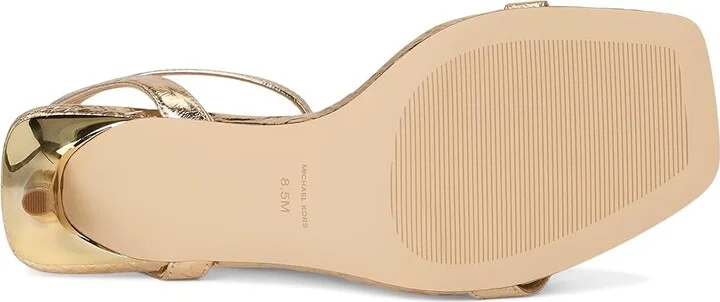 MICHAEL Michael Kors Liana Mid Sandal Women's Sandals Pale Gold : 5.5 M, Leather - Image 3