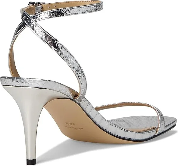 MICHAEL Michael Kors Liana Mid Sandal Women's Sandals Silver : 6.5 M, Leather - Image 4