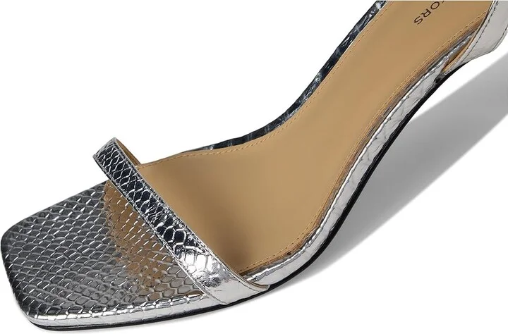 MICHAEL Michael Kors Liana Mid Sandal Women's Sandals Silver : 6.5 M, Leather - Image 7