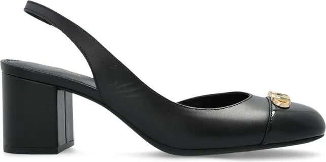 Michael Michael Kors Logo Plaque Slingback Pumps