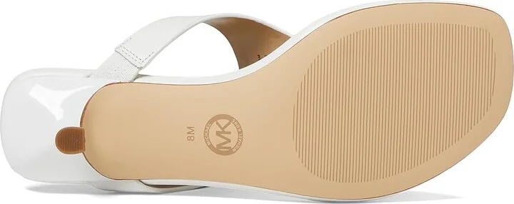 MICHAEL Michael Kors Lucinda Kitten Women's Sandals Optic White : 8.5 M, Leather/Rubber - Image 3