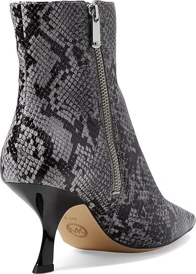 MICHAEL Michael Kors Luna Bootie Women's Boots Quarry Grey : 6 M, Leather/Rubber - Image 4