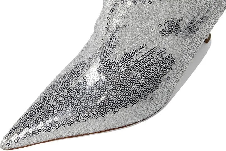 MICHAEL Michael Kors Luna Boots Women's Boots Silver : 5.5 M, Leather - Image 2