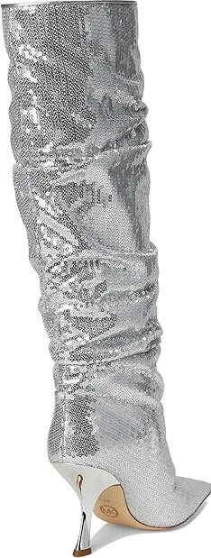 MICHAEL Michael Kors Luna Boots Women's Boots Silver : 5.5 M, Leather - Image 4
