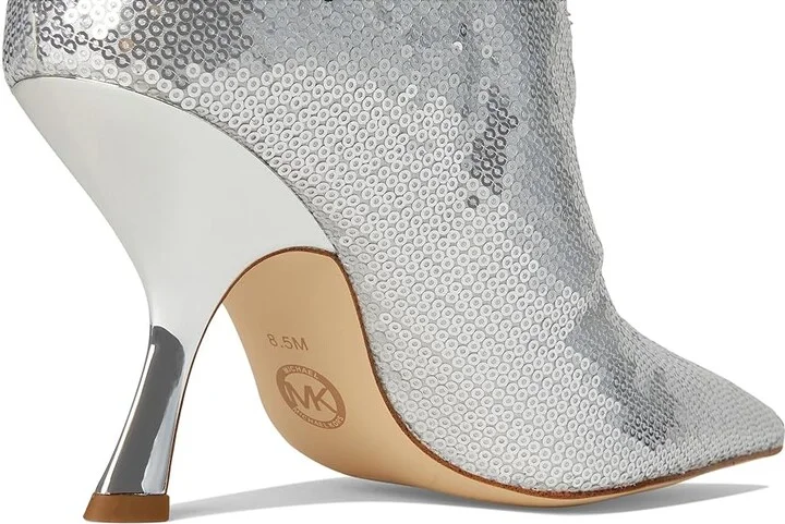 MICHAEL Michael Kors Luna Boots Women's Boots Silver : 5.5 M, Leather - Image 7