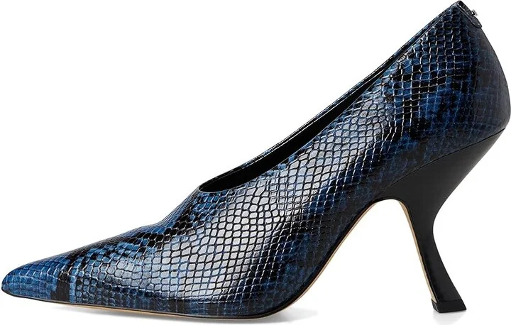 MICHAEL Michael Kors Luna High Pump High Women's Heels Chambray : 5.5 M, Leather/Rubber - Image 6