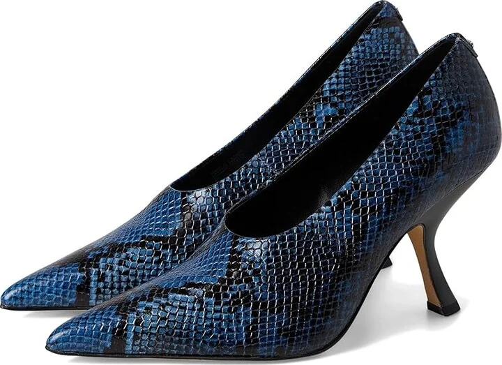 MICHAEL Michael Kors Luna High Pump High Women's Heels Chambray : 5.5 M, Leather/Rubber
