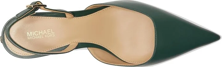 MICHAEL Michael Kors Luna Kitten Sling Pump High Women's Heels Bosco : 6 M, Leather/Rubber - Image 2