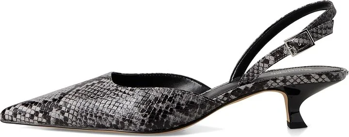 MICHAEL Michael Kors Luna Kitten Sling Pump High Women's Heels Quarry Grey : 6.5 M, Leather/Rubber - Image 6