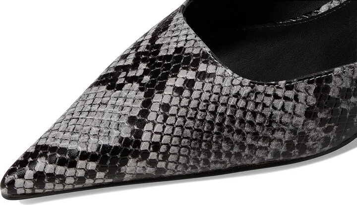 MICHAEL Michael Kors Luna Kitten Sling Pump High Women's Heels Quarry Grey : 6.5 M, Leather/Rubber - Image 7