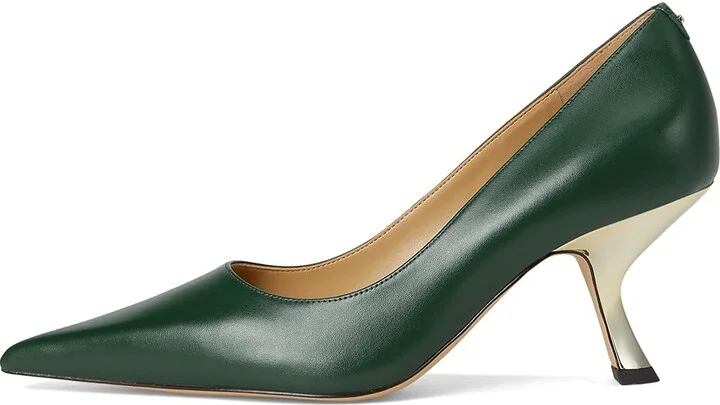 MICHAEL Michael Kors Luna Mid Pumps High Women's Heels Bosco : 6.5 M, Leather/Rubber - Image 6