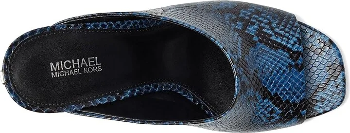 MICHAEL Michael Kors Luna Mule Sandals Women's Sandals Chambray : 8 M, Leather/Rubber - Image 2