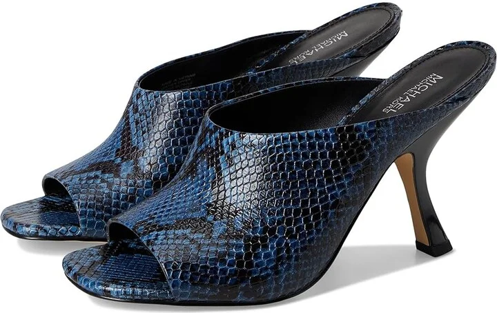 MICHAEL Michael Kors Luna Mule Sandals Women's Sandals Chambray : 8 M, Leather/Rubber
