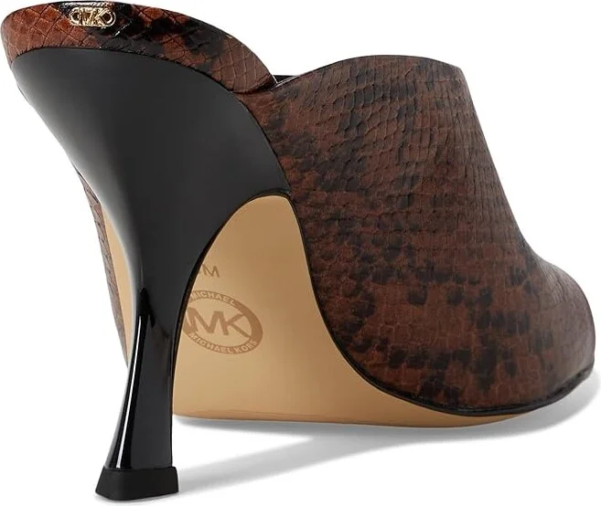 MICHAEL Michael Kors Luna Mule Sandals Women's Sandals Luggage : 7 M, Leather/Rubber - Image 4
