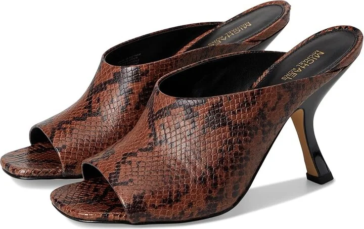 MICHAEL Michael Kors Luna Mule Sandals Women's Sandals Luggage : 7 M, Leather/Rubber