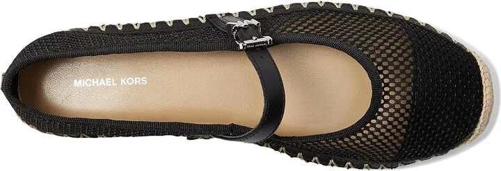 MICHAEL Michael Kors Lynn Ballet Espadrille Women's Shoes Black : 7.5 M, Leather - Image 2