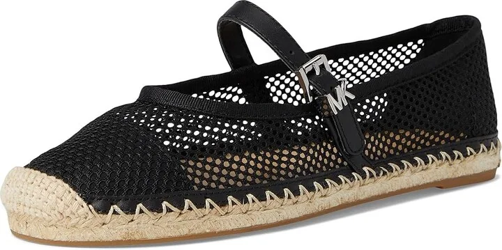 MICHAEL Michael Kors Lynn Ballet Espadrille Women's Shoes Black : 7.5 M, Leather - Image 5