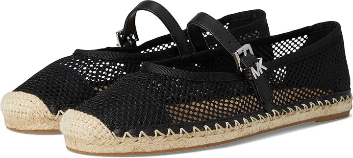 MICHAEL Michael Kors Lynn Ballet Espadrille Women's Shoes Black : 7.5 M, Leather
