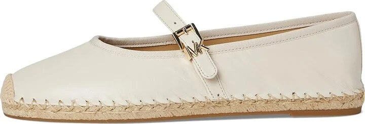 MICHAEL Michael Kors Lynn Ballet Espadrille Women's Shoes Light Cream : 9 M, Leather - Image 6