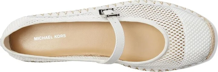 MICHAEL Michael Kors Lynn Ballet Espadrille Women's Shoes Optic White : 9 M, Leather - Image 2