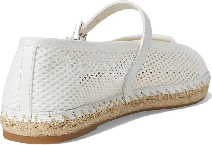 MICHAEL Michael Kors Lynn Ballet Espadrille Women's Shoes Optic White : 9 M, Leather - Image 4