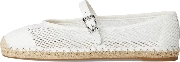 MICHAEL Michael Kors Lynn Ballet Espadrille Women's Shoes Optic White : 9 M, Leather - Image 6
