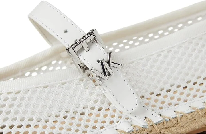 MICHAEL Michael Kors Lynn Ballet Espadrille Women's Shoes Optic White : 9 M, Leather - Image 7