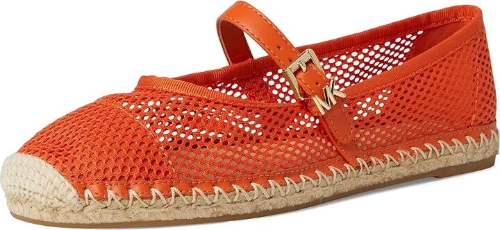 MICHAEL Michael Kors Lynn Ballet Espadrille Women's Shoes Orange Punch : 7 M, Leather - Image 5