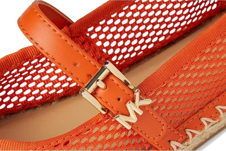 MICHAEL Michael Kors Lynn Ballet Espadrille Women's Shoes Orange Punch : 7 M, Leather - Image 7