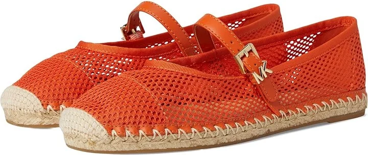 MICHAEL Michael Kors Lynn Ballet Espadrille Women's Shoes Orange Punch : 7 M, Leather