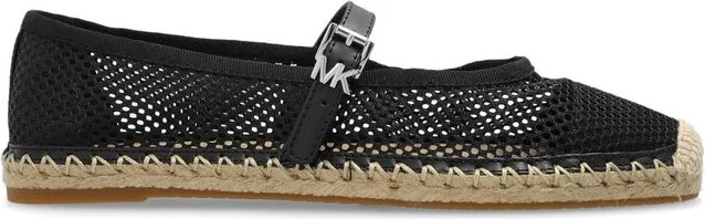 Michael Michael Kors Lynn Buckle-Strapped Mesh Ballet Espadrilles