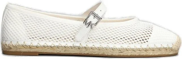 Michael Michael Kors Lynn Buckle-Strapped Mesh Ballet Espadrilles