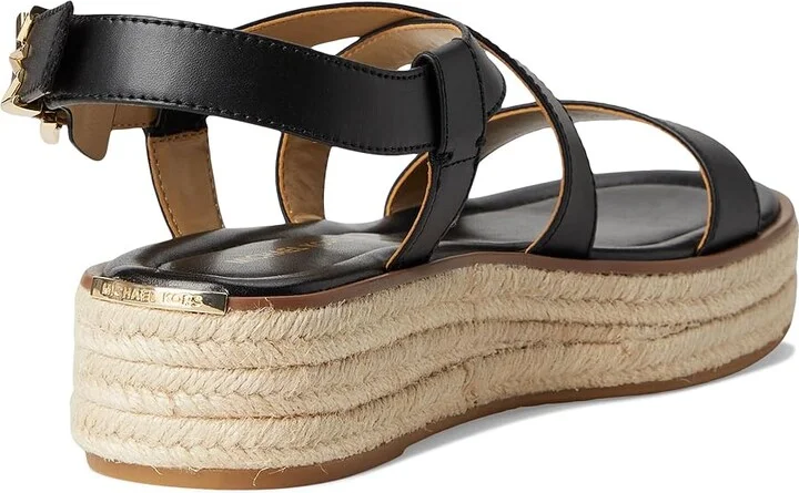MICHAEL Michael Kors Lynn Espadrille Sandal Women's Sandals Black : 11 M, Synthetic - Image 4