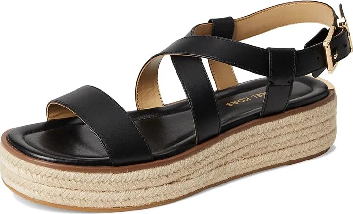 MICHAEL Michael Kors Lynn Espadrille Sandal Women's Sandals Black : 11 M, Synthetic - Image 5