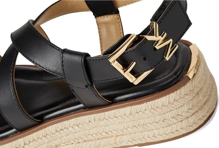 MICHAEL Michael Kors Lynn Espadrille Sandal Women's Sandals Black : 11 M, Synthetic - Image 7