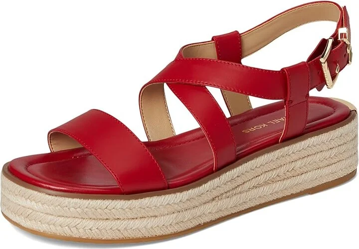 MICHAEL Michael Kors Lynn Espadrille Sandal Women's Sandals Crimson : 8.5 M, Synthetic - Image 5