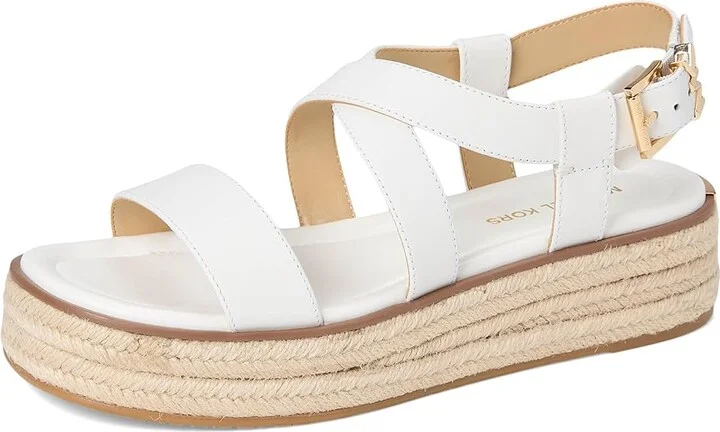 MICHAEL Michael Kors Lynn Espadrille Sandal Women's Sandals Optic White : 8 M, Synthetic - Image 5