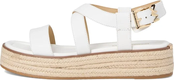MICHAEL Michael Kors Lynn Espadrille Sandal Women's Sandals Optic White : 8 M, Synthetic - Image 6