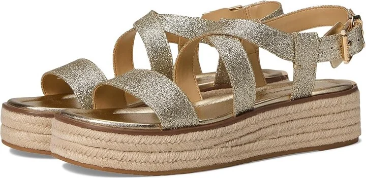 MICHAEL Michael Kors Lynn Espadrille Sandal Women's Sandals Pale Gold : 6.5 M, Synthetic