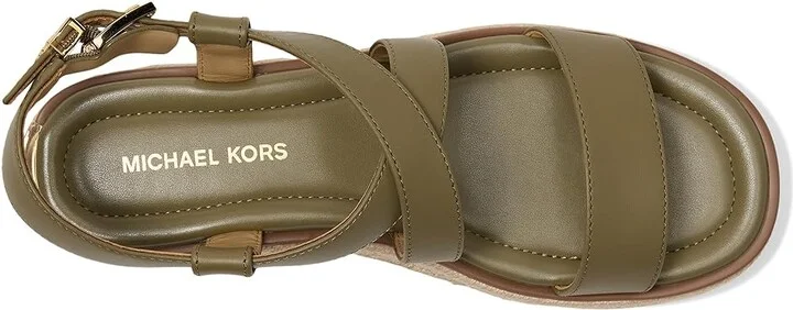 MICHAEL Michael Kors Lynn Espadrille Sandal Women's Sandals Safari Green : 7 M, Synthetic - Image 2
