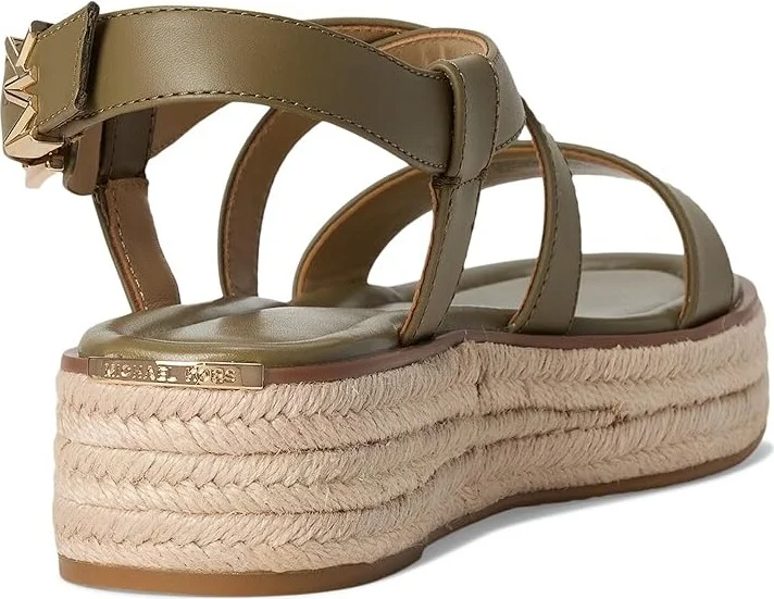 MICHAEL Michael Kors Lynn Espadrille Sandal Women's Sandals Safari Green : 7 M, Synthetic - Image 4