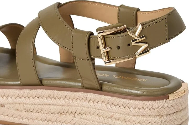 MICHAEL Michael Kors Lynn Espadrille Sandal Women's Sandals Safari Green : 7 M, Synthetic - Image 7