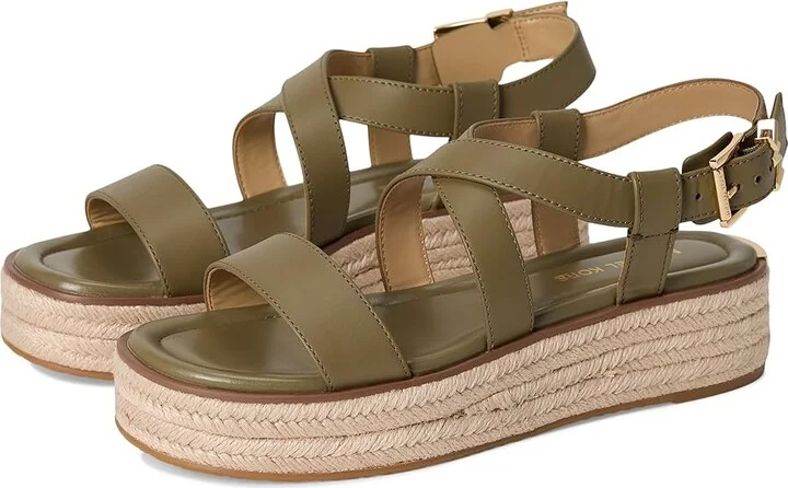 MICHAEL Michael Kors Lynn Espadrille Sandal Women's Sandals Safari Green : 7 M, Synthetic