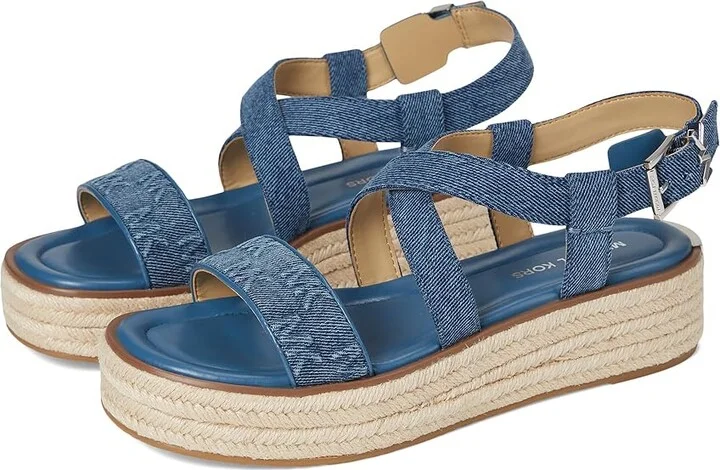 MICHAEL Michael Kors Lynn Espadrille Sandal Women's Sandals Union Wash : 11 M, Synthetic