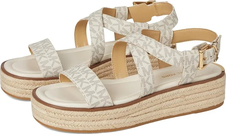 MICHAEL Michael Kors Lynn Espadrille Sandal Women's Sandals Vanilla : 7 M, Synthetic