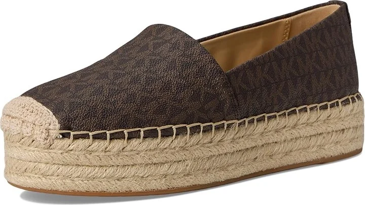 MICHAEL Michael Kors Lynn Espadrille Women's Shoes Brown : 7.5 M, Leather - Image 5