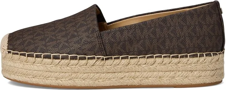 MICHAEL Michael Kors Lynn Espadrille Women's Shoes Brown : 7.5 M, Leather - Image 6