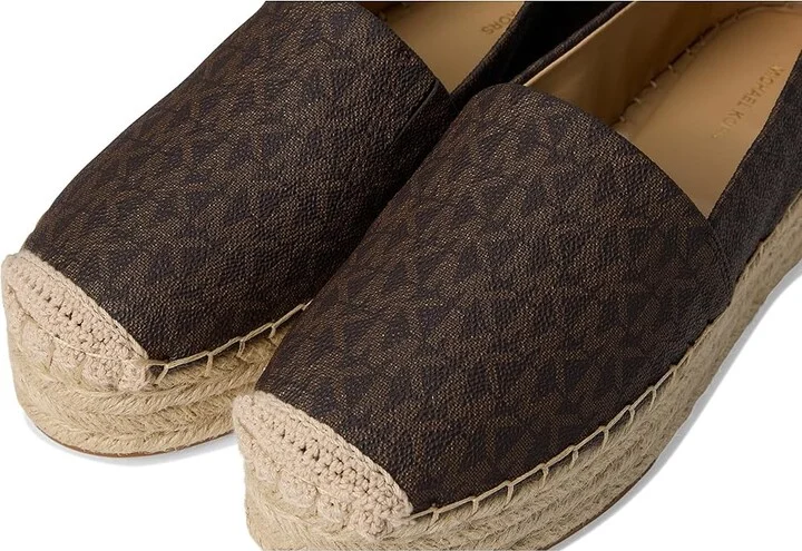 MICHAEL Michael Kors Lynn Espadrille Women's Shoes Brown : 7.5 M, Leather - Image 7